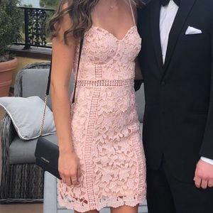 Lulus Pink Lace Dress